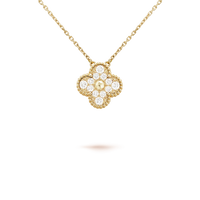 [🌹Rose💎]CLOVER 15MM DIAMOND SINGLE FLOWER NECKLACE