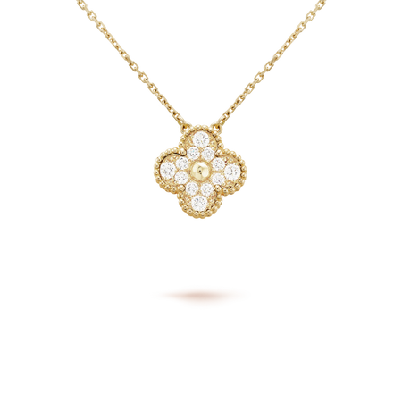 [🌹Rose💎]CLOVER 15MM DIAMOND SINGLE FLOWER NECKLACE
