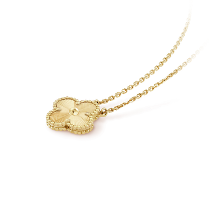 [Rose Jewelrys]CLOVER 15MM LASER NECKLACE