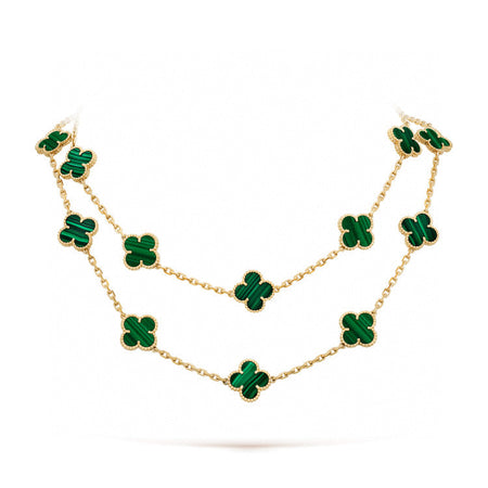[🌹Rose💎]CLOVER 20 MOTIFS MALACHITE GOLD