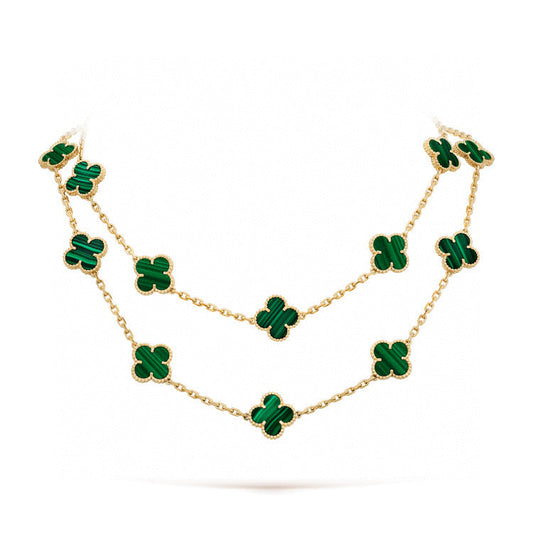 [Rose Jewelrys]CLOVER 20 MOTIFS MALACHITE GOLD