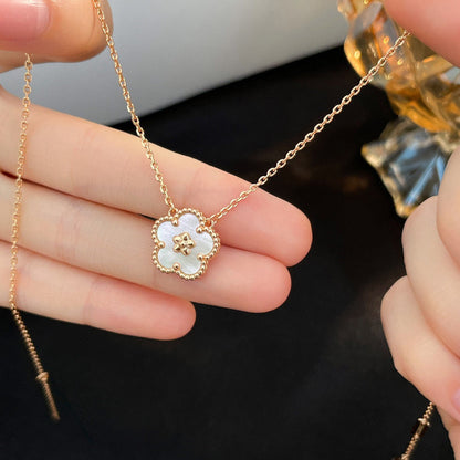 [Rose Jewelrys]LUCKY  WHITE MOP  PLUM BLOSSOM NECKLACE