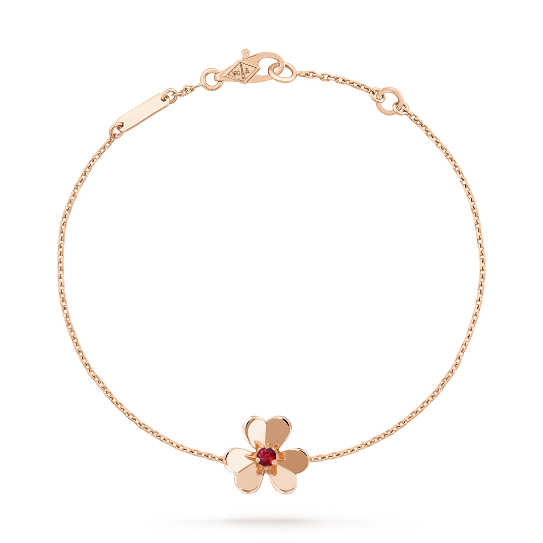 [🌹Rose💎]FRIVOLE GOLD FLOWER PINK MALACHITE BRACELET