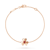 [🌹Rose💎]FRIVOLE GOLD FLOWER PINK MALACHITE BRACELET