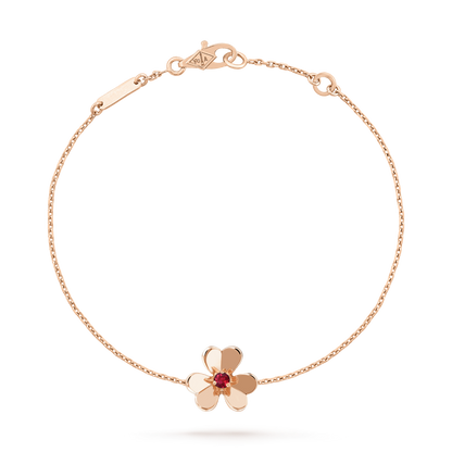 [Rose Jewelrys]FRIVOLE GOLD FLOWER PINK MALACHITE BRACELET