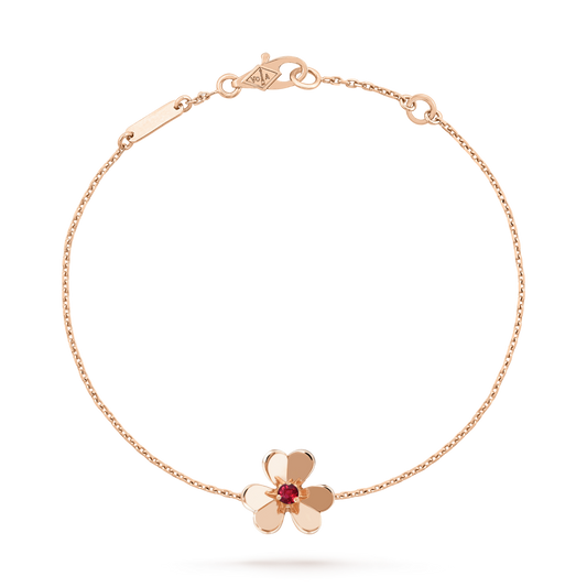 [Rose Jewelrys]FRIVOLE GOLD FLOWER PINK MALACHITE BRACELET