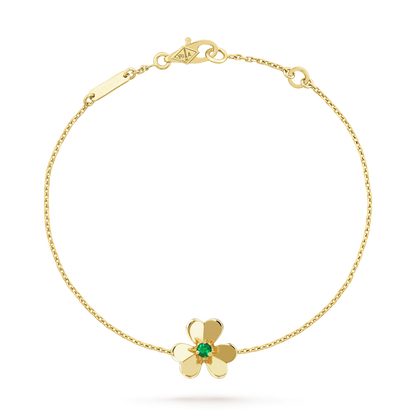 [Rose Jewelrys]FRIVOLE GOLD FLOWER PINK MALACHITE BRACELET