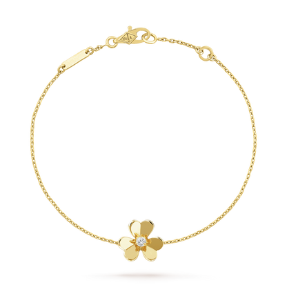 [Rose Jewelrys]FRIVOLE GOLD FLOWER PINK MALACHITE BRACELET