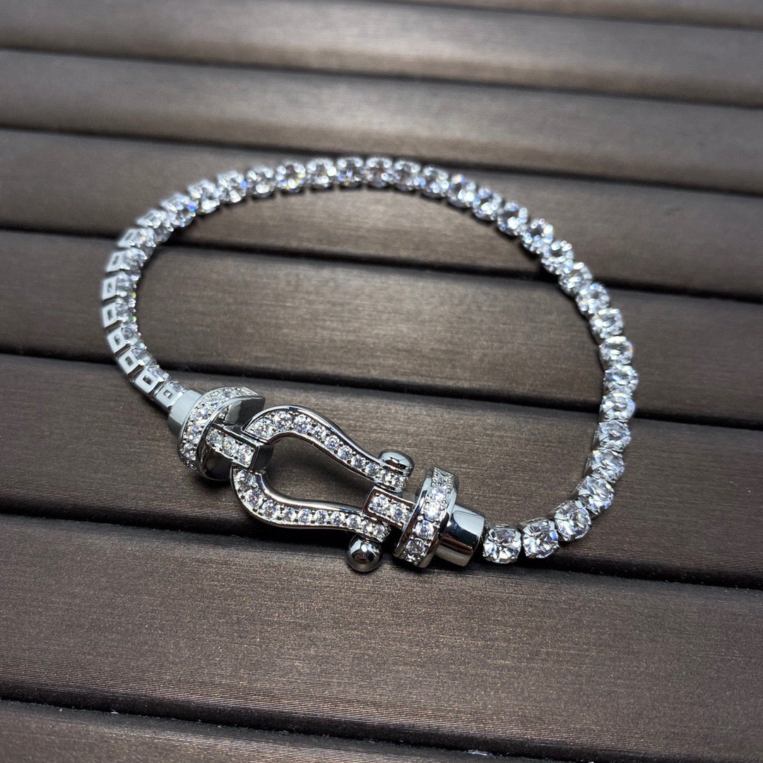 [Rose Jewelrys]FORCE  HORSESHOE  DIAMOND TENNIS BRACELET