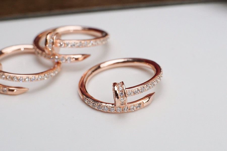 [Rose Jewelrys]JUSTE RING 1.8MM PINK GOLD DIAMONDS