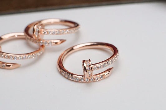 [Rose Jewelrys]JUSTE RING 1.8MM PINK GOLD DIAMONDS