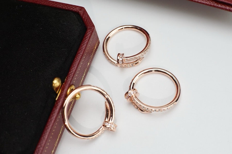 [Rose Jewelrys]JUSTE RING 1.8MM PINK GOLD DIAMONDS
