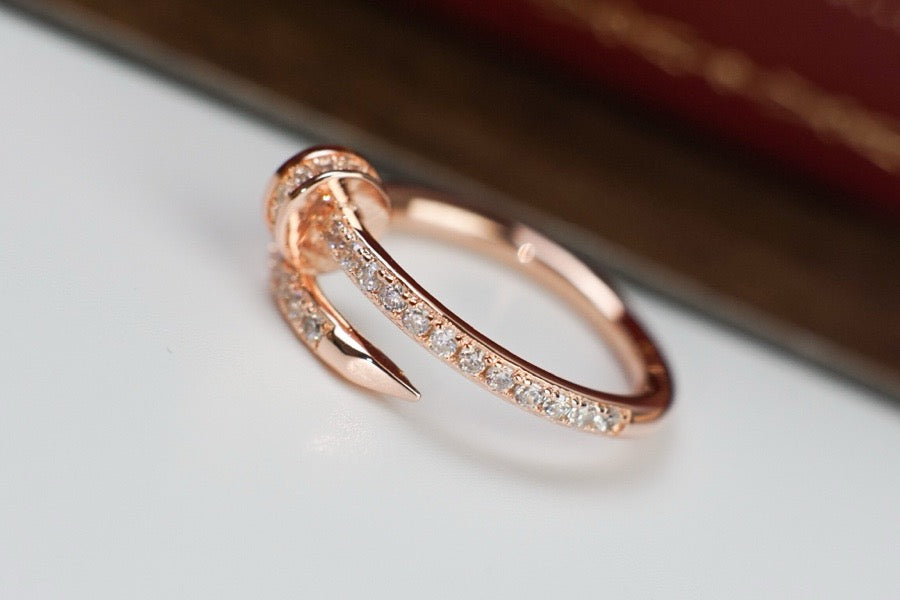 [Rose Jewelrys]JUSTE RING 1.8MM PINK GOLD DIAMONDS