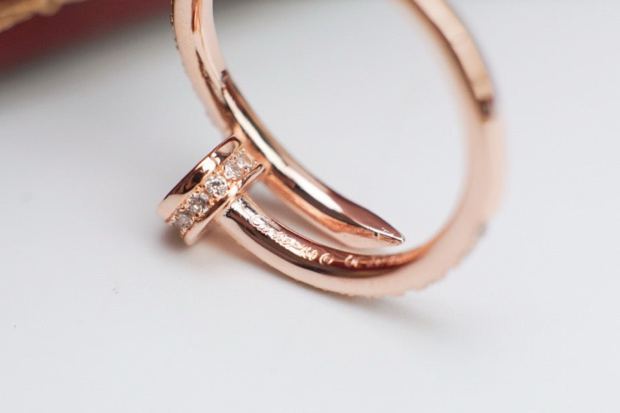 [Rose Jewelrys]JUSTE RING 1.8MM PINK GOLD DIAMONDS