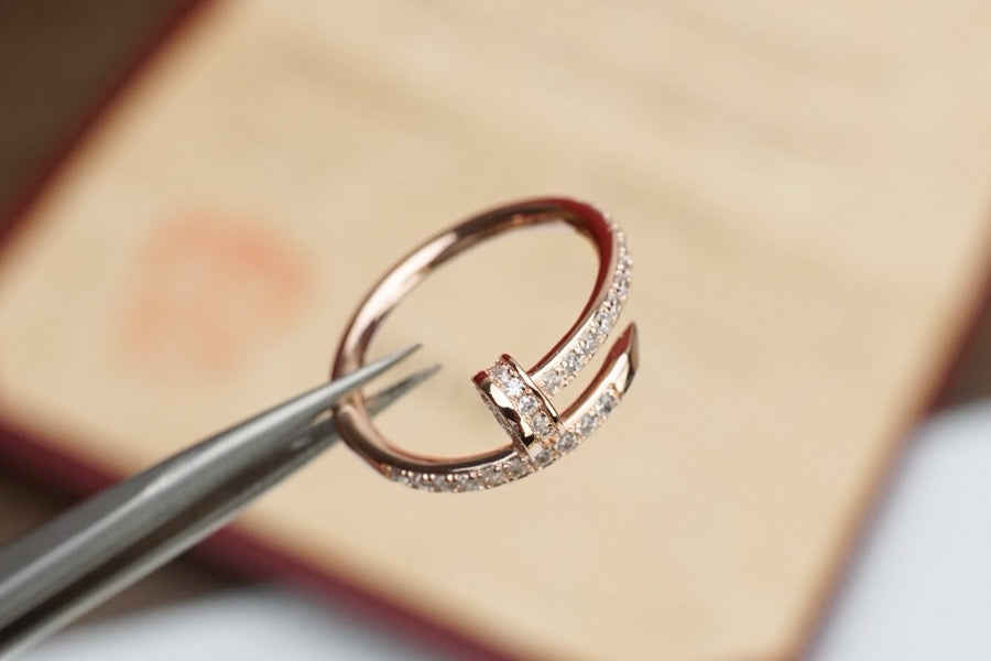 [Rose Jewelrys]JUSTE RING 1.8MM PINK GOLD DIAMONDS