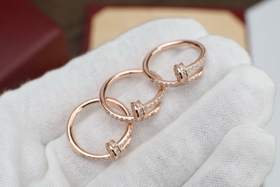 [Rose Jewelrys]JUSTE RING 1.8MM PINK GOLD DIAMONDS