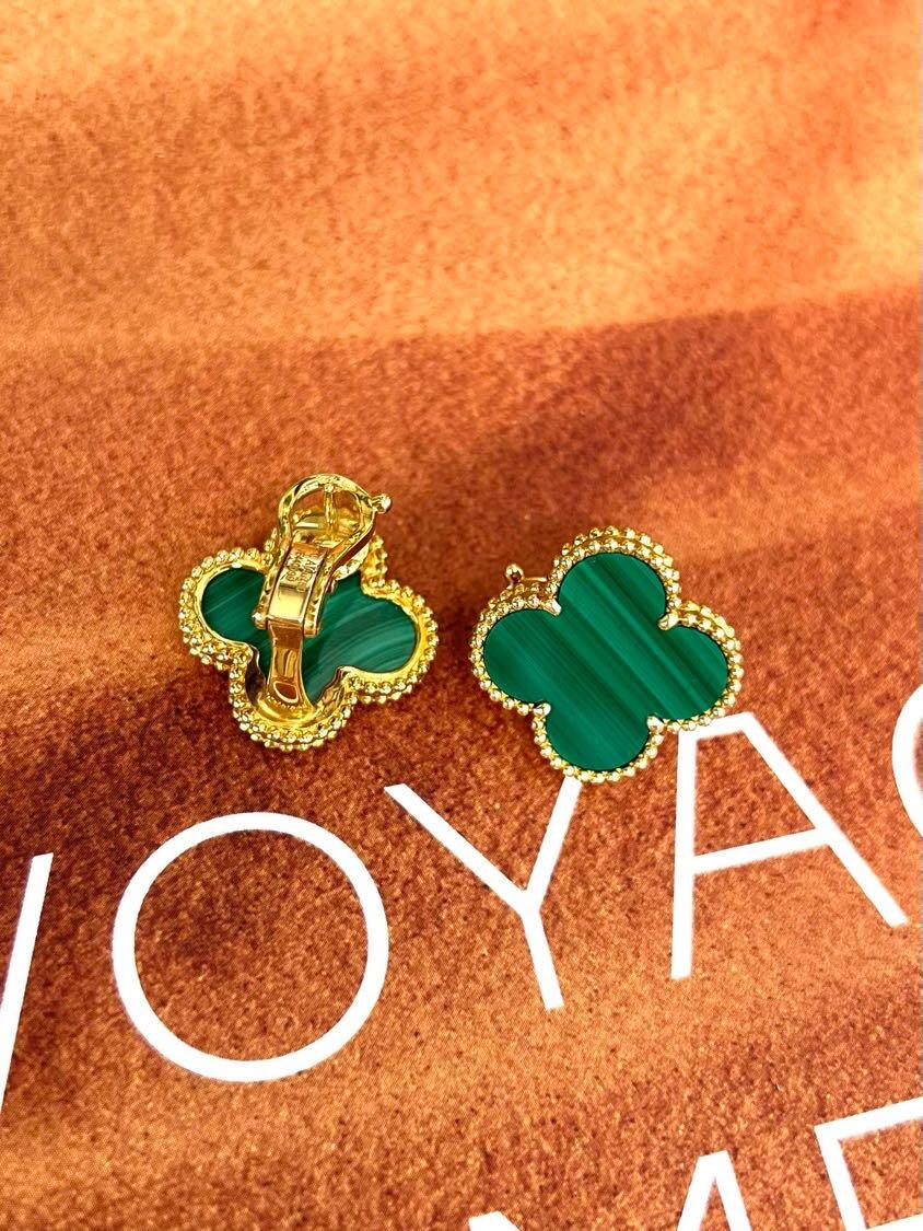 [Rose Jewelrys] CLOVER LARGE (20mm) 1 MOTIFS GREENER MOP STUD EARRINGS