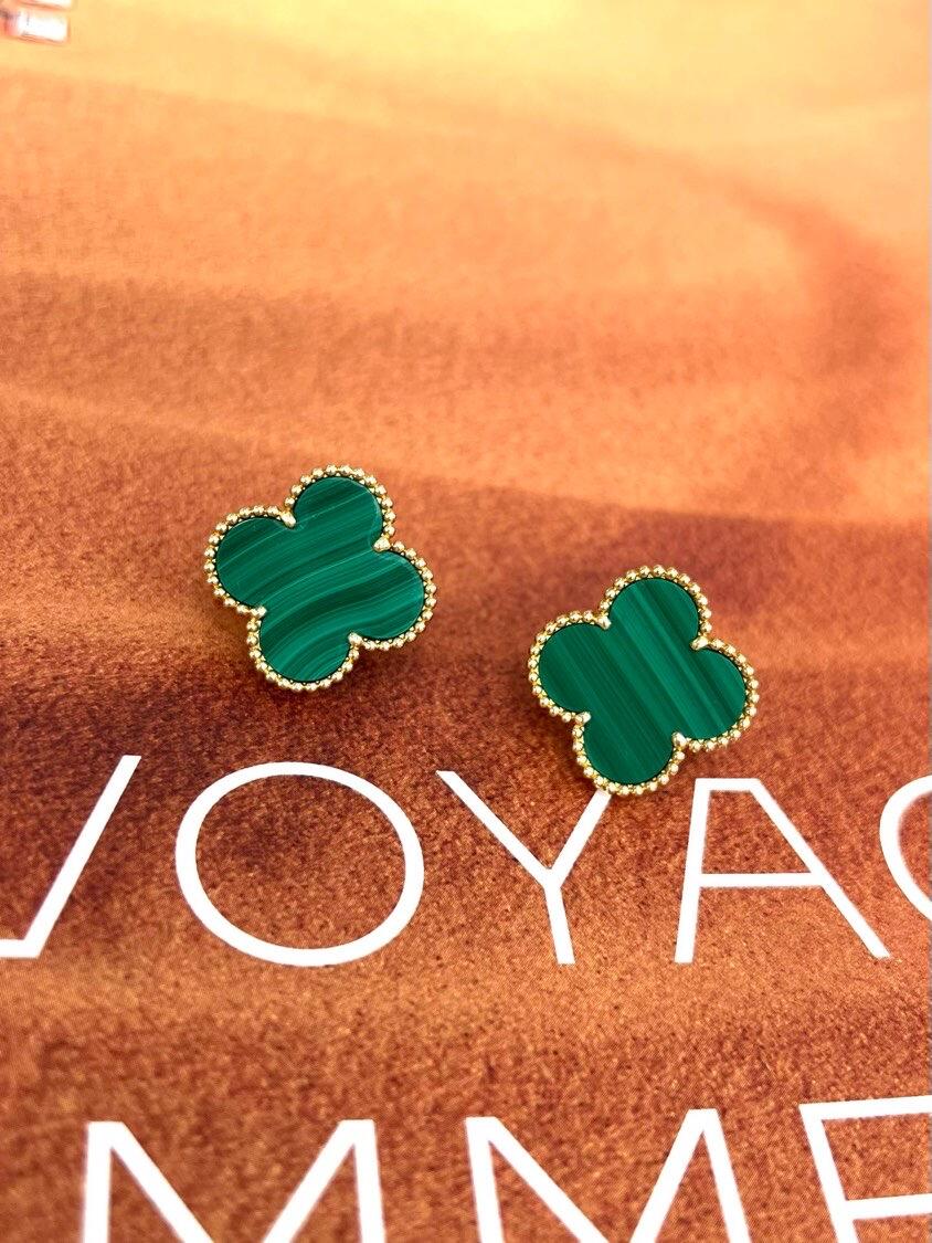 [Rose Jewelrys] CLOVER LARGE (20mm) 1 MOTIFS GREENER MOP STUD EARRINGS