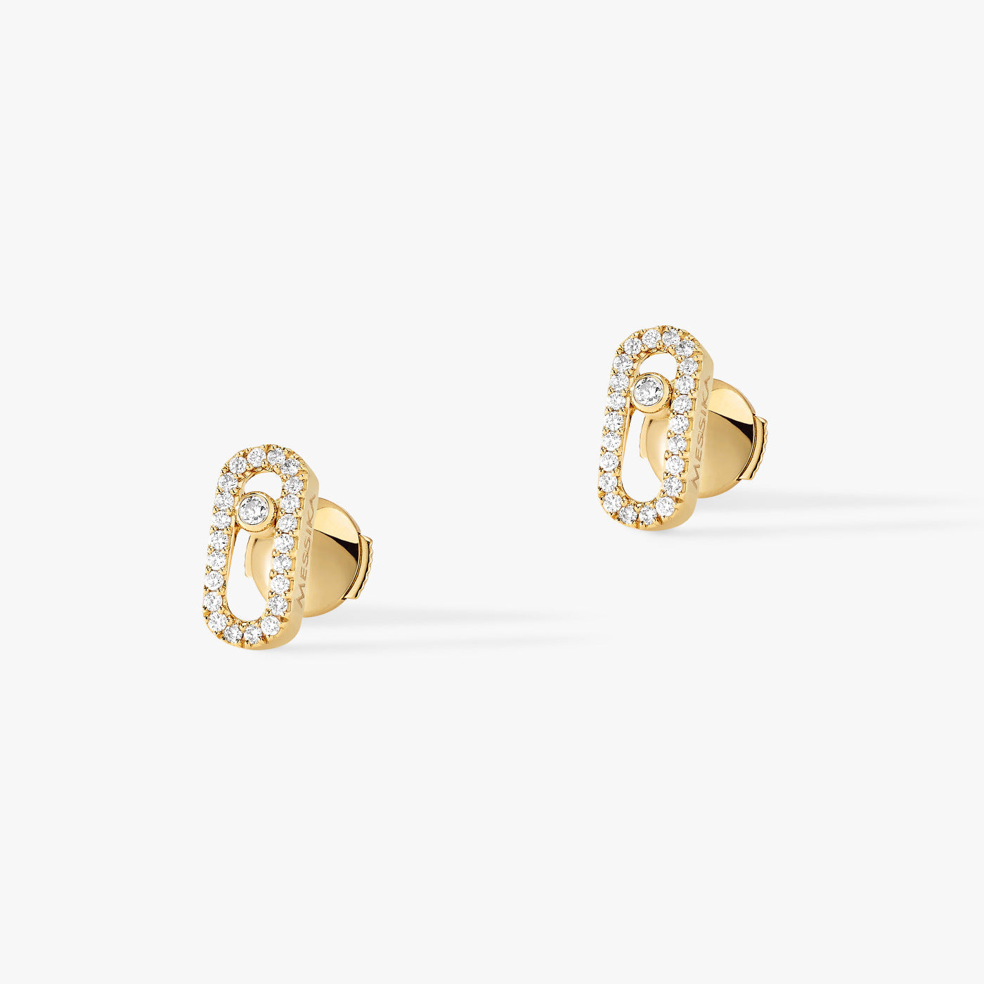 [Rose Jewelrys]Movable Ring-Shaped Diamond Stud Earrings