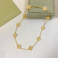 [🌹Rose💎]CLOVER 10 Flower Gold-Plated Necklace