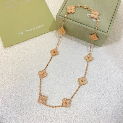 []CLOVER 10 Flower Gold-Plated Necklace