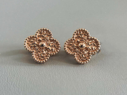[]CLOVER MEDIUM 1 MOTIFS ROSE GOLD HOT STAMPING EARRINGS