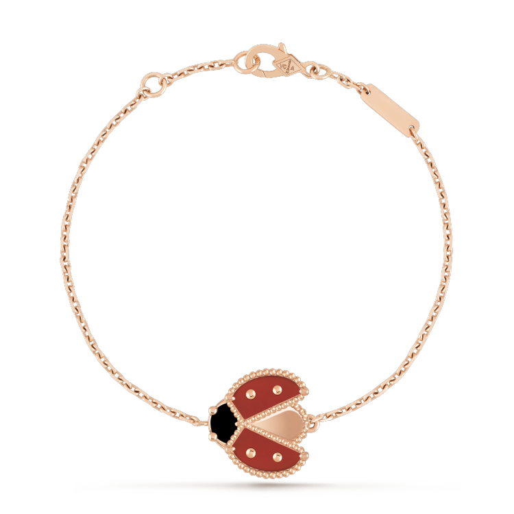 [🌹Rose💎]LUCKY SPRING 1 MOTIF PINK GOLD BRACELET