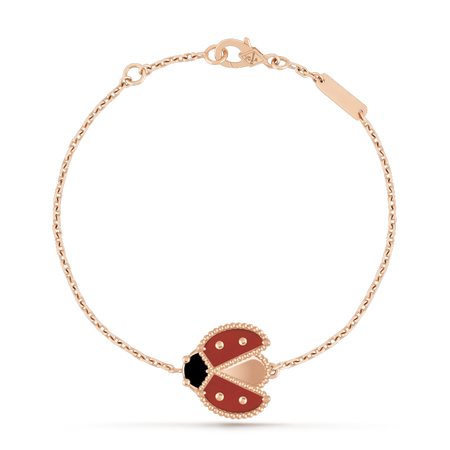 [🌹Rose💎]LUCKY SPRING 1 MOTIF PINK GOLD BRACELET