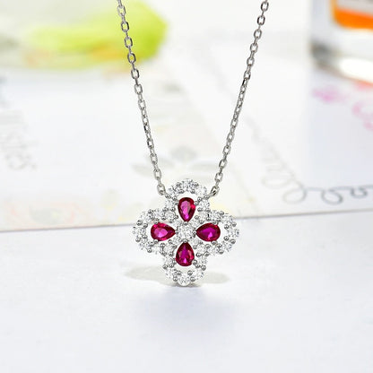 []LOOP NECKLACE FULL MOTIF DIAMOND 16MM MULTIPLE COLORS