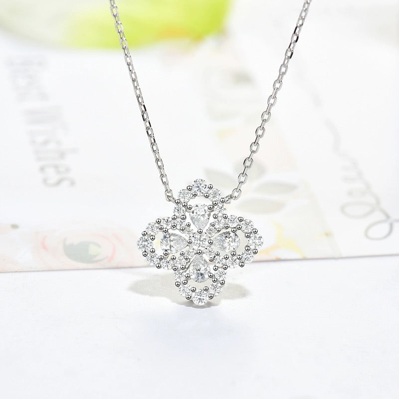 []LOOP NECKLACE FULL MOTIF DIAMOND 16MM MULTIPLE COLORS