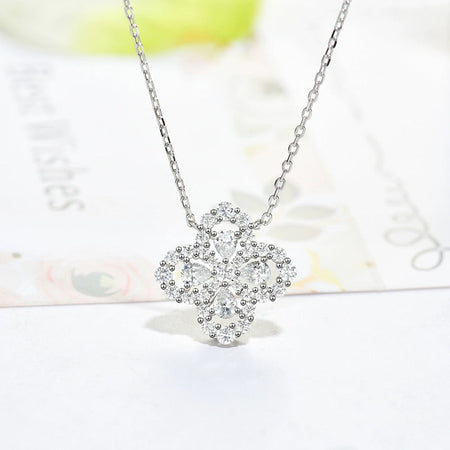 [🌹Rose💎]LOOP NECKLACE FULL MOTIF DIAMOND 16MM MULTIPLE COLORS
