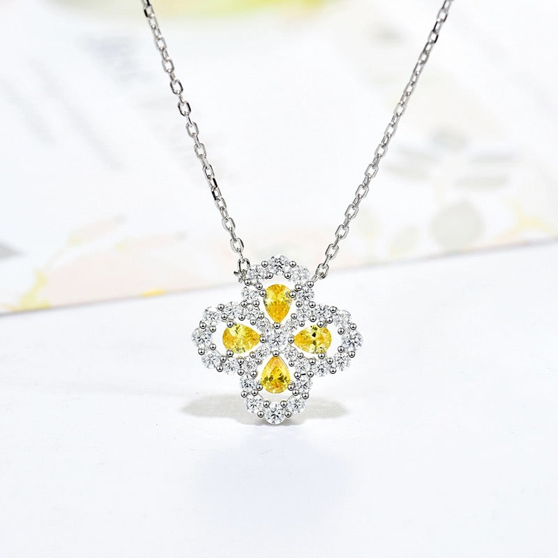 []LOOP NECKLACE FULL MOTIF DIAMOND 16MM MULTIPLE COLORS