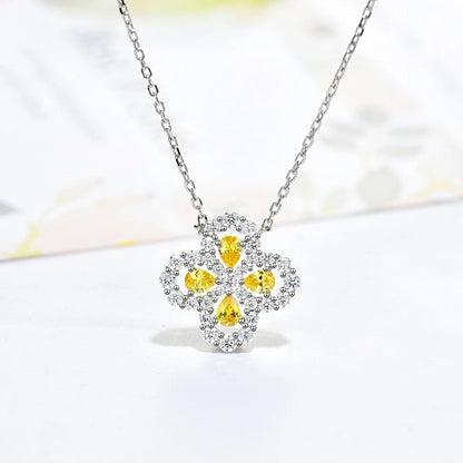 []LOOP NECKLACE FULL MOTIF DIAMOND 16MM MULTIPLE COLORS
