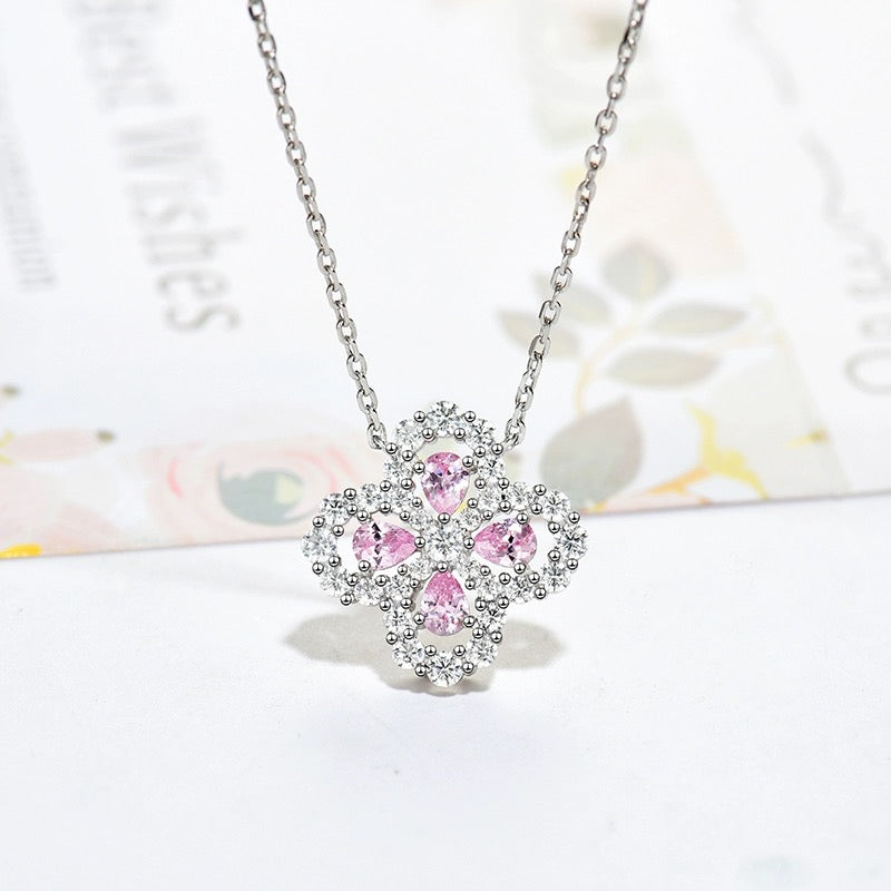 []LOOP NECKLACE FULL MOTIF DIAMOND 16MM MULTIPLE COLORS