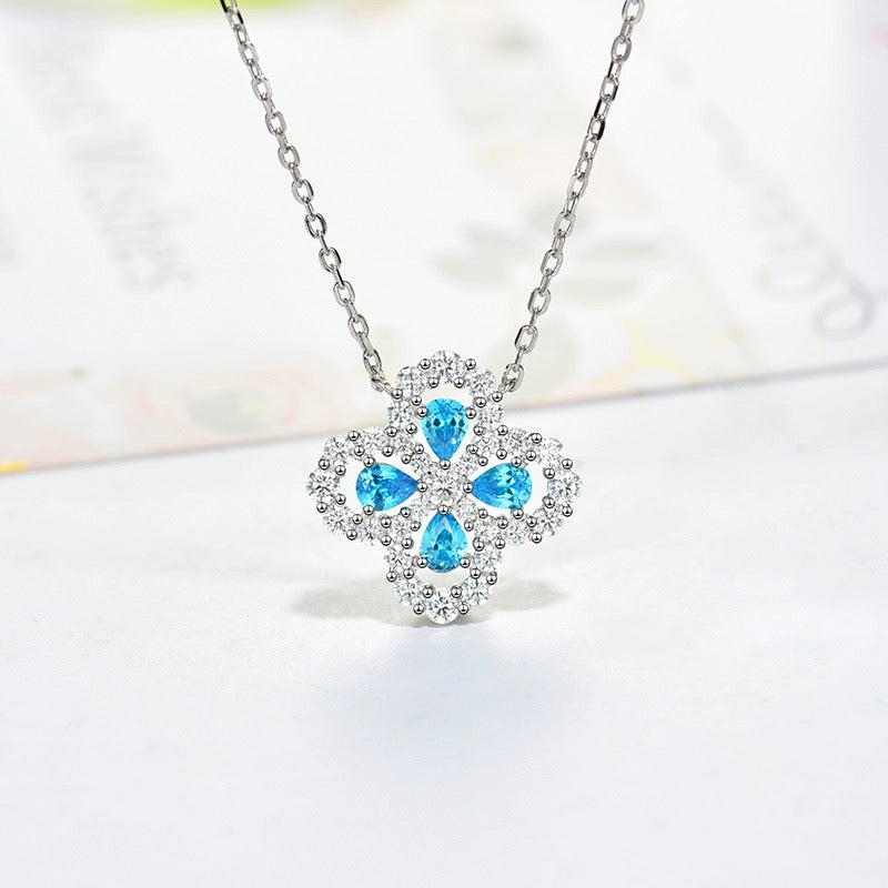 []LOOP NECKLACE FULL MOTIF DIAMOND 16MM MULTIPLE COLORS