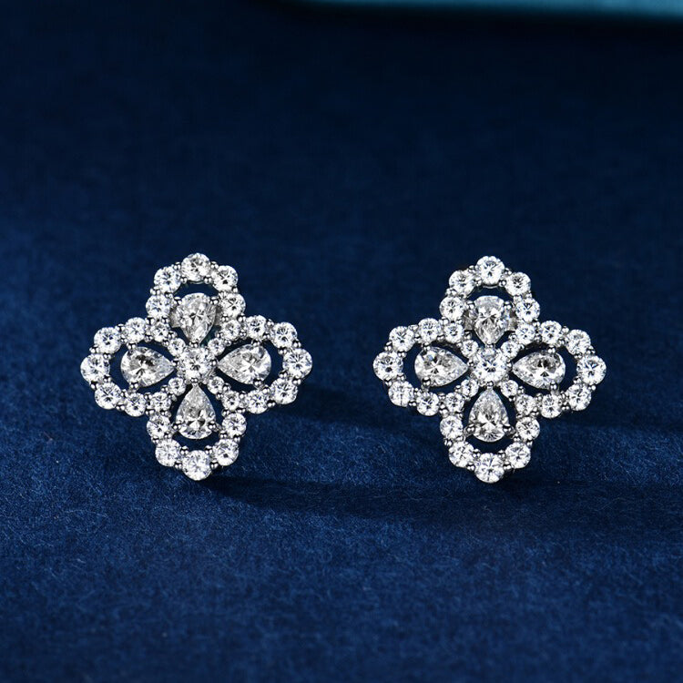 [Rose Jewelrys]LOOP EARRINGS FULL MOTIF DIAMOND 16MM
