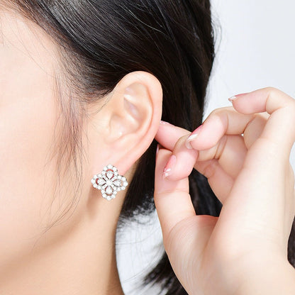 [Rose Jewelrys]LOOP EARRINGS FULL MOTIF DIAMOND 16MM
