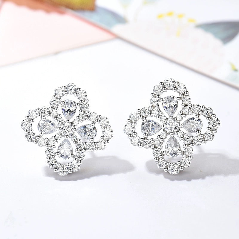 [Rose Jewelrys]LOOP EARRINGS FULL MOTIF DIAMOND 16MM