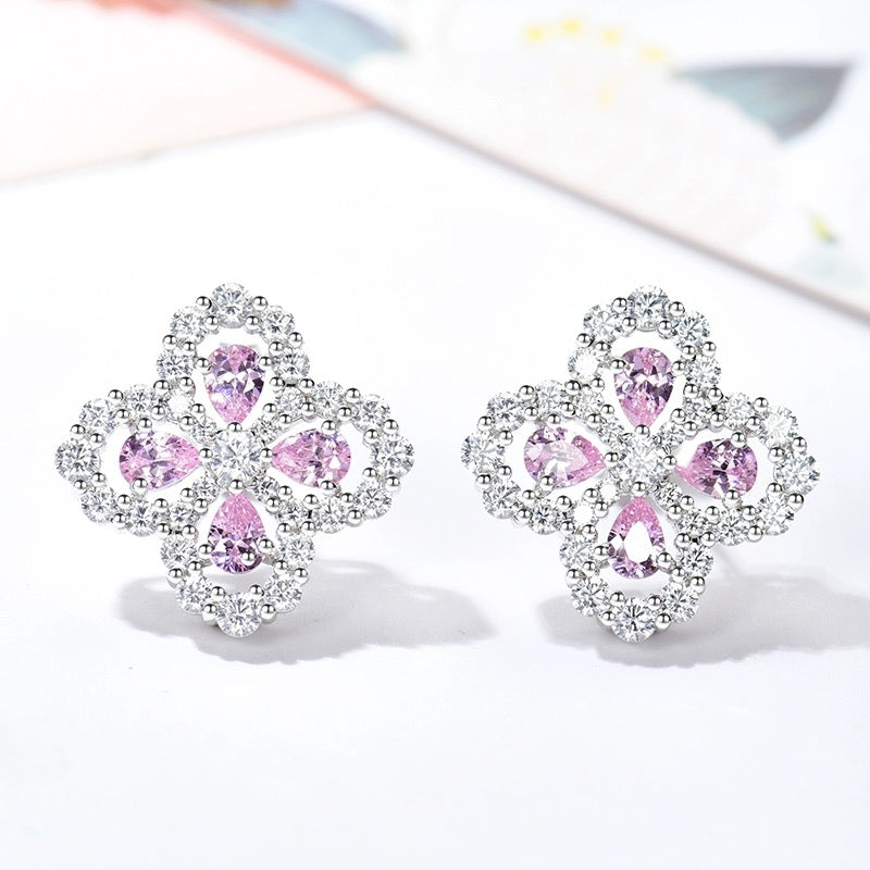 [Rose Jewelrys]LOOP EARRINGS FULL MOTIF DIAMOND 16MM