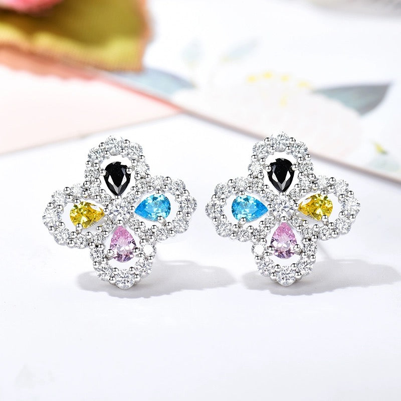 [Rose Jewelrys]LOOP EARRINGS FULL MOTIF DIAMOND 16MM