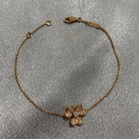[🌹Rose💎]FRIVOLE ROSE GOLD FLOWER DIAMOND BRACELE