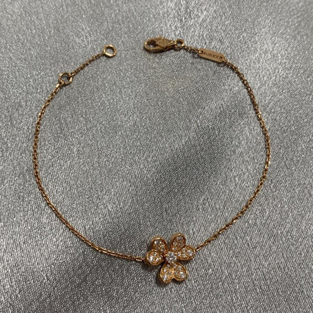 [🌹Rose💎]FRIVOLE ROSE GOLD FLOWER DIAMOND BRACELE