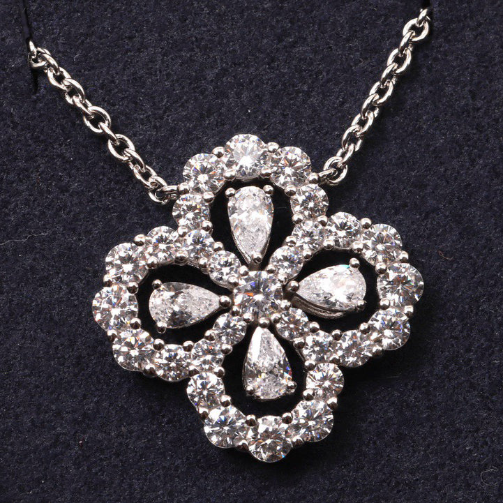 []LOOP NECKLACE FULL MOTIF DIAMOND 16MM MULTIPLE COLORS