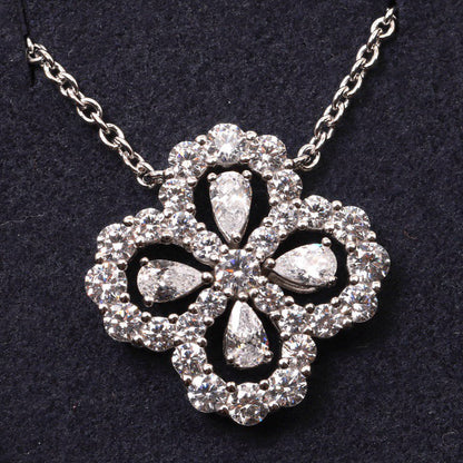 []LOOP NECKLACE FULL MOTIF DIAMOND 16MM MULTIPLE COLORS