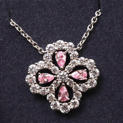 []LOOP NECKLACE FULL MOTIF DIAMOND 16MM MULTIPLE COLORS