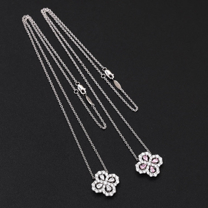 []LOOP NECKLACE FULL MOTIF DIAMOND 16MM MULTIPLE COLORS
