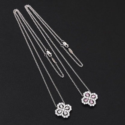 []LOOP NECKLACE FULL MOTIF DIAMOND 16MM MULTIPLE COLORS