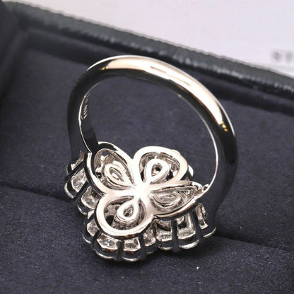 [Rose Jewelrys]LOOP RING FULL MOTIF DIAMOND 16MM SILVE