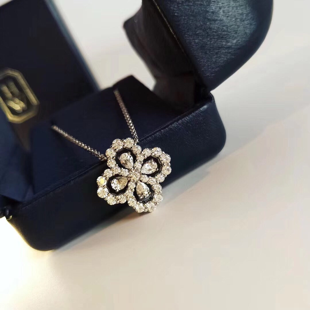 []LOOP NECKLACE FULL MOTIF DIAMOND 16MM MULTIPLE COLORS