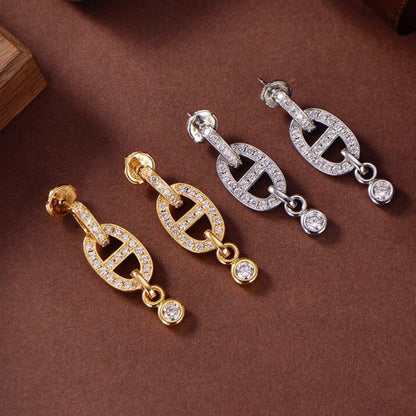 [Rose Jewelrys]HM CHAINE DIAMOND EARRINGS